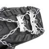 Outdoor 16-tooth Ice Claw Red Rubber Leather 201 Steel Chain + 304 Steel Claw For Winter Hiking Mountaineering Trekking