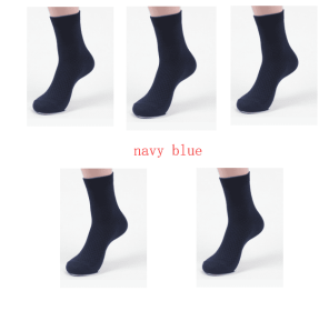 Socks men's new bamboo fiber men's socks (Color: 5Navy Blue)