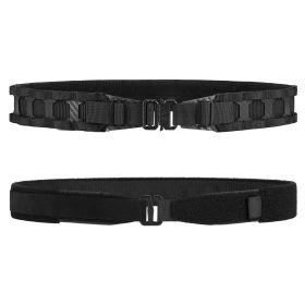 VOTAGOO Tactical Belt, 1.75'' MOLLE Battle Belt with Quick Release Buckle, Low Profile Laser-Cut Battle Belt for Range (Color: Black, size: S)
