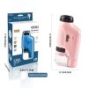 Mini Pocket Microscope Kit 60-120x Lab Handheld Microscope Battery Powered Microscope With LED Light Kids Science Microscope