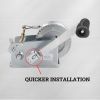 Hand Winch Boat Trailer Winch 1200lbs Heavy Duty Hook with 33ft Steel Cable Hand Crank Winch, Two Way Ratchet Boat Winch for Trailer Truck ATV Boat Ma